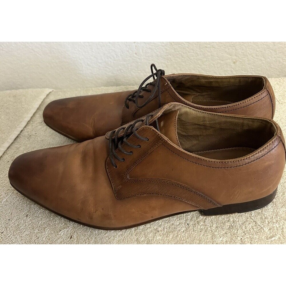 ALDO Men's Size 10.5 Brown square Toe Oxford Dress Lace Up Shoes